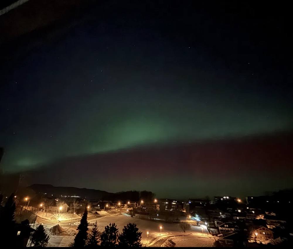 Polarlichter über dem Bayerischen Wald